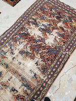 3'9 x 9'3 Persian Malayer Runner / Rug Runner / Vintage Runner (#664) - Blue Parakeet Rugs