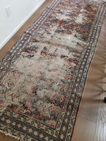3'9 x 9'3 Persian Malayer Runner / Rug Runner / Vintage Runner (#664) - Blue Parakeet Rugs