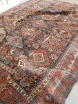 8'4 x 10'8 Antique Persian Heriz Rug - Blue Parakeet Rugs