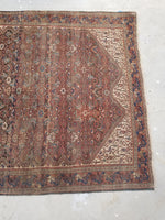 4'4 x 6'5 antique Persian Ferahan Sarouk (#782ML) - Blue Parakeet Rugs