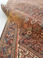 4'4 x 6'5 antique Persian Ferahan Sarouk (#782ML) - Blue Parakeet Rugs