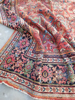 10'3 x 13'9 Rainbow Persian Mahal Rug (#1063) / 10x14 Large Vintage Rug - Blue Parakeet Rugs