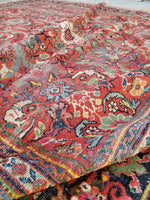 10'3 x 13'9 Rainbow Persian Mahal Rug (#1063) / 10x14 Large Vintage Rug - Blue Parakeet Rugs