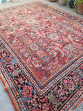 10'3 x 13'9 Rainbow Persian Mahal Rug (#1063) / 10x14 Large Vintage Rug - Blue Parakeet Rugs