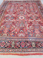 10'3 x 13'9 Rainbow Persian Mahal Rug (#1063) / 10x14 Large Vintage Rug - Blue Parakeet Rugs