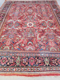 10'3 x 13'9 Rainbow Persian Mahal Rug (#1063) / 10x14 Large Vintage Rug - Blue Parakeet Rugs