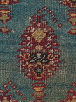 8' x 10'6 Antique Teal Agra (#1065) - Blue Parakeet Rugs