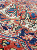 6'10 x 10 Antique Persian Heriz / Large Antique Heriz / 7x10 Rug (#1071) - Blue Parakeet Rugs
