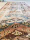 3'6 x 9'5 Antique early 1900s NW tribal Runner (#740B) - Blue Parakeet Rugs