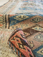 3'6 x 9'5 Antique early 1900s NW tribal Runner (#740B) - Blue Parakeet Rugs