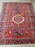 5' x 6'5 antique Persian Heriz Gharajeh tribal rug (#1305ML) - Blue Parakeet Rugs
