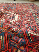 5' x 6'5 antique Persian Heriz Gharajeh tribal rug (#1305ML) - Blue Parakeet Rugs