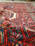 5' x 6'5 antique Persian Heriz Gharajeh tribal rug (#1305ML) - Blue Parakeet Rugs