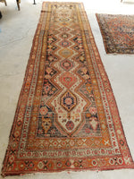 3'6 x 13' Antique Kurdish runner / Rug Runner (#1306) - Blue Parakeet Rugs