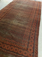 6'3 x 12'3 antique nomadic Baluch Rug (#1308) - Blue Parakeet Rugs