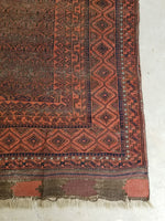 6'3 x 12'3 antique nomadic Baluch Rug (#1308) - Blue Parakeet Rugs