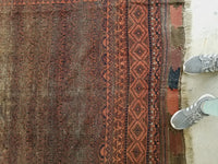 6'3 x 12'3 antique nomadic Baluch Rug (#1308) - Blue Parakeet Rugs