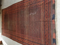 6'3 x 12'3 antique nomadic Baluch Rug (#1308) - Blue Parakeet Rugs