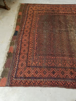 6'3 x 12'3 antique nomadic Baluch Rug (#1308) - Blue Parakeet Rugs