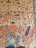 12x16 Oversize Persian Sarouk (#1309) - Blue Parakeet Rugs