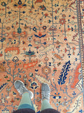 12x16 Oversize Persian Sarouk (#1309) - Blue Parakeet Rugs