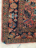 3'5 x 5'2 Antique Persian Sarouk (#1330) at Anthropologie - Blue Parakeet Rugs