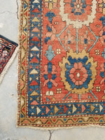 2'5 x 8'5 Antique Persian Heriz Runner / Skinny Vintage Runner (#1338) - Blue Parakeet Rugs