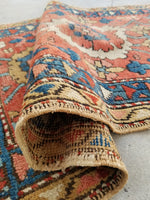 2'5 x 8'5 Antique Persian Heriz Runner / Skinny Vintage Runner (#1338) - Blue Parakeet Rugs