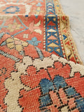 2'5 x 8'5 Antique Persian Heriz Runner / Skinny Vintage Runner (#1338) - Blue Parakeet Rugs