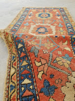 2'5 x 8'5 Antique Persian Heriz Runner / Skinny Vintage Runner (#1338) - Blue Parakeet Rugs