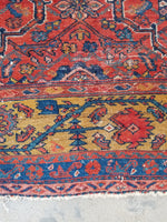 5'2 x 6' Antique Persian Square rug #1340 / 5x6 Vintage rug - Blue Parakeet Rugs