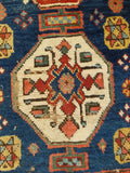 2'9 x 13'8 Skinny Antique Caucasian runner #1919 / 3x14 Vintage runner - Blue Parakeet Rugs