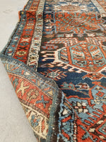 3'2 x 15'5 Antique tribal wool runner #1920 / 3x15 Vintage runner - Blue Parakeet Rugs