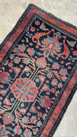 2'9 x 5' Antique Persian Malayer rug #2421 / 3x5 Persian rug - Blue Parakeet Rugs