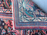 10'10 x 17'3 Oversize 1930s Mahal Rug / Large 11x17 vintage rug - Blue Parakeet Rugs