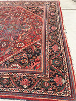 10'10 x 17'3 Oversize 1930s Mahal Rug / Large 11x17 vintage rug - Blue Parakeet Rugs