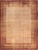 12' x 15'7 Antique Shabby Chic Agra Rug #2510 / 12x16 vintage rug - Blue Parakeet Rugs