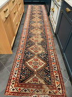 3’ x 14’9 Antique Persian Runner #2323 / Long Vintage Runner - Blue Parakeet Rugs