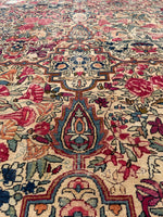 9'9 x 14'9 Antique Persian Kerman rug #910 / 10x15 Persian rug - Blue Parakeet Rugs