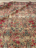 9'9 x 14'9 Antique Persian Kerman rug #910 / 10x15 Persian rug - Blue Parakeet Rugs