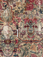 9'9 x 14'9 Antique Persian Kerman rug #910 / 10x15 Persian rug - Blue Parakeet Rugs