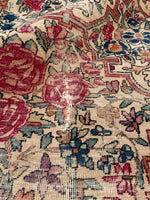9'9 x 14'9 Antique Persian Kerman rug #910 / 10x15 Persian rug - Blue Parakeet Rugs