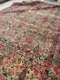 9'9 x 14'9 Antique Persian Kerman rug #910 / 10x15 Persian rug - Blue Parakeet Rugs