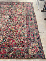 9'9 x 14'9 Antique Persian Kerman rug #910 / 10x15 Persian rug - Blue Parakeet Rugs