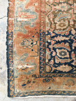 3'2 x 12'11 Antique Malayer Runner / Long Persian Runner - Blue Parakeet Rugs
