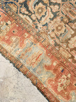 3'2 x 12'11 Antique Malayer Runner / Long Persian Runner - Blue Parakeet Rugs