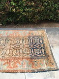 3'2 x 12'11 Antique Malayer Runner / Long Persian Runner - Blue Parakeet Rugs