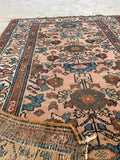 2'9 x 4' Antique 1920s Persian Malayer rug #1892 / 3x4 Vintage Rug - Blue Parakeet Rugs