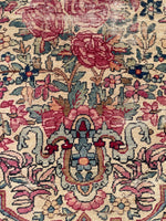 9'9 x 14'9 Antique Persian Kerman rug #910 / 10x15 Persian rug - Blue Parakeet Rugs