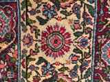8'8 x 11'8 Antique Persian Mashhad rug #2226 / 9x12 Vintage Rug - Blue Parakeet Rugs